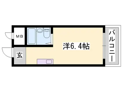 しらさぎメモリアル(ワンルーム/2階)の間取り写真