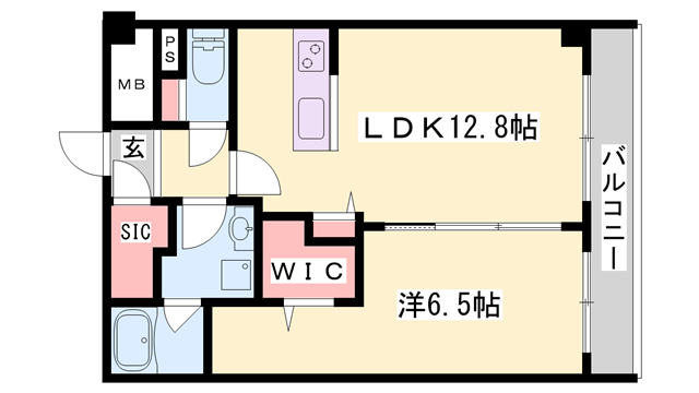 KS GRAND RIVER(1LDK/5階)の間取り写真