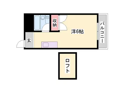PROSSIMO HIMEJI(ワンルーム/2階)の間取り写真