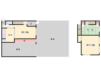 加古川線 神野駅 徒歩28分 2階建 築34年(3DK)の間取り写真