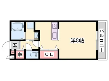 サザンクロス(1K/2階)の間取り写真