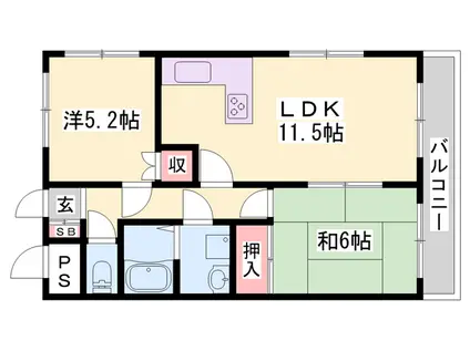 MTハイツ(2LDK/3階)の間取り写真