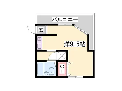 ベルトピア東加古川II(ワンルーム/4階)の間取り写真