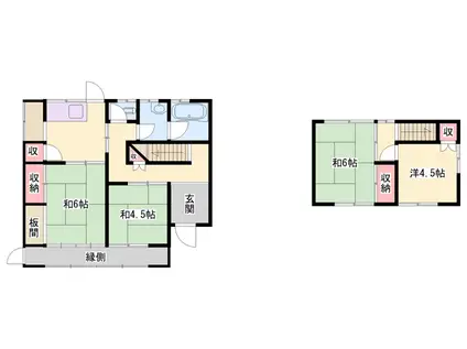 山陽本線 竜野駅 徒歩15分 2階建 築50年(4DK)の間取り写真