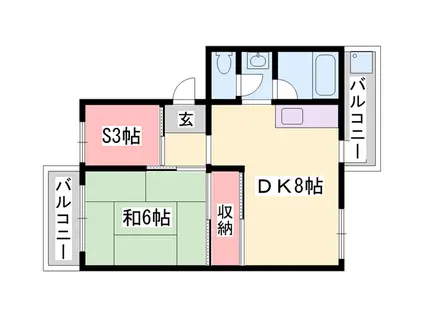 銀の馬車道壱番館(1SDK/5階)の間取り写真