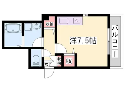 レナジア姫路ビル(ワンルーム/6階)の間取り写真