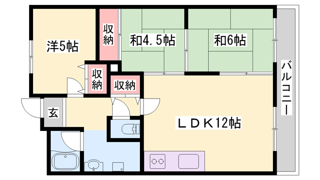 クリーンピアあがほ駅前町(3LDK/1階)の間取り写真