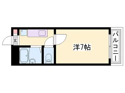 雅ガーデンハイツS(1K/3階)の間取り写真