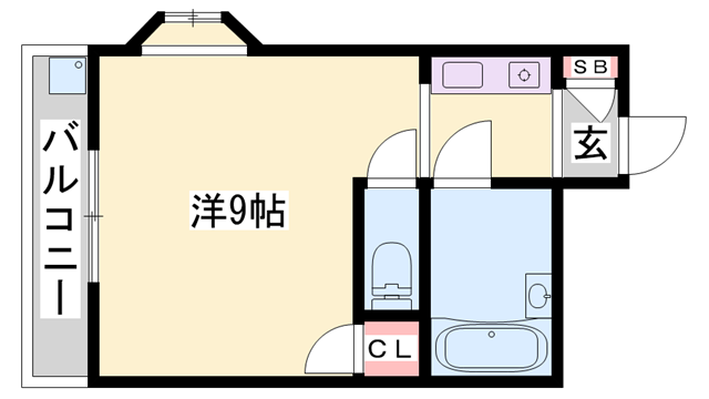 セピア51(1K/3階)の間取り写真