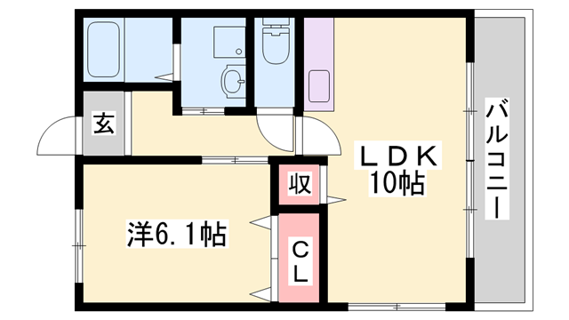 サン・コーポラス(1LDK/2階)の間取り写真