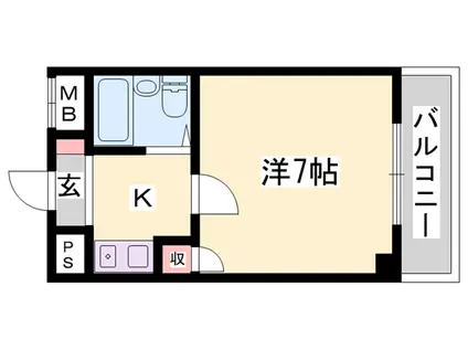 HOUMI北条口(1K/4階)の間取り写真