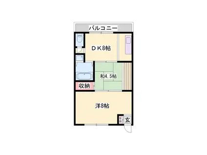 トダビル(2DK/2階)の間取り写真