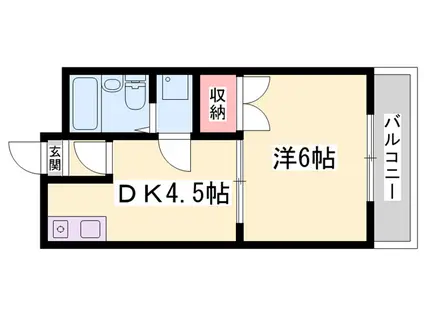 サングレース東今宿(1DK/5階)の間取り写真