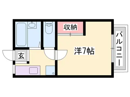 サンシティ小林(1K/1階)の間取り写真