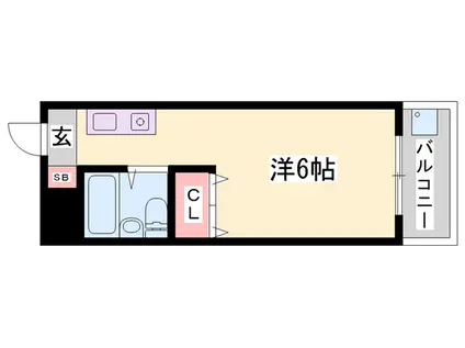 ジュネス城北新町(ワンルーム/3階)の間取り写真