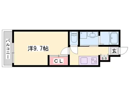 ファラリータ・ノエル(1K/2階)の間取り写真
