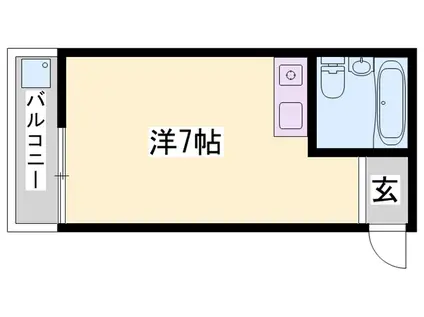 サンパレス神爪(ワンルーム/2階)の間取り写真