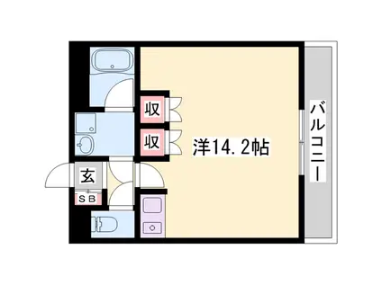 アネスティ七番館(ワンルーム/4階)の間取り写真