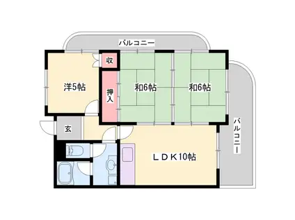 ブエナビスタ姫路青山ウエスト(3LDK/3階)の間取り写真