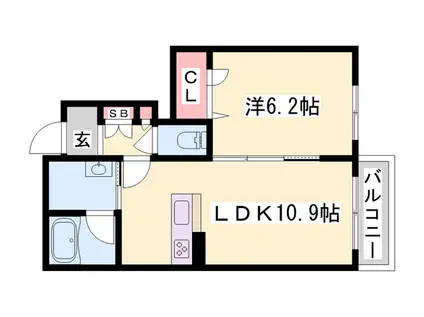 ザ フジイガーデンC・D(2LDK/2階)の間取り写真