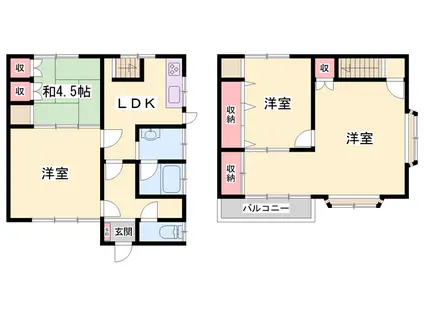 山陽本線 姫路駅 バス乗車時間:11分 県立大環境人間学部バス停で下車 徒歩4分 2階建 築39年(4LDK)の間取り写真