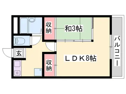 ラフェスタ加東(1LDK/6階)の間取り写真