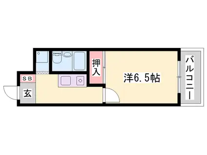 メゾンアポロ(1K/4階)の間取り写真