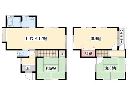山陽電気鉄道本線 尾上の松駅 徒歩16分 2階建 築40年(3LDK)の間取り写真