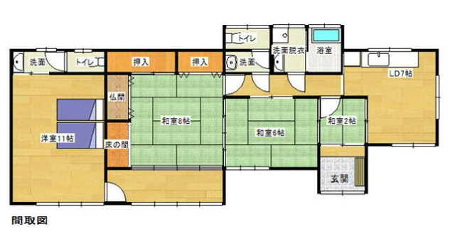 北条鉄道 播磨横田駅 徒歩5分 1階建 築44年(4DK)の間取り写真