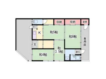 赤穂線 西相生駅 徒歩29分 1階建 築73年(4K)の間取り写真