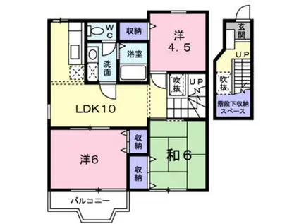 ヒューマンドエル(3LDK/1階)の間取り写真