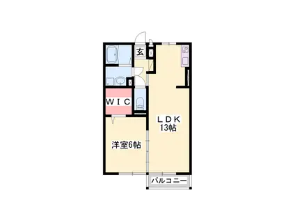 エスペランサ二見 B棟(1LDK/2階)の間取り写真