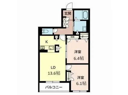 シャーメゾン・ブルームステージ(2LDK/3階)の間取り写真