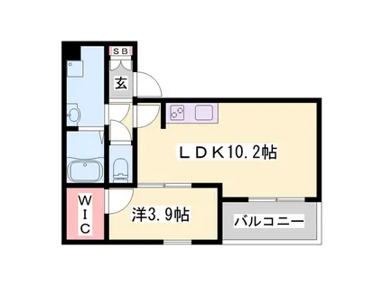 ジーメゾン大久保アスピダ(1LDK/1階)の間取り写真