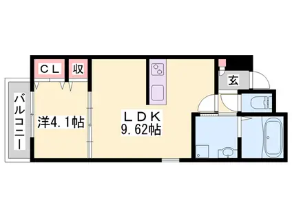 ジーメゾン大久保アスピダ(1LDK/2階)の間取り写真
