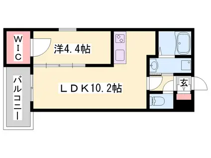 ジーメゾン大久保アスピダ(1LDK/3階)の間取り写真