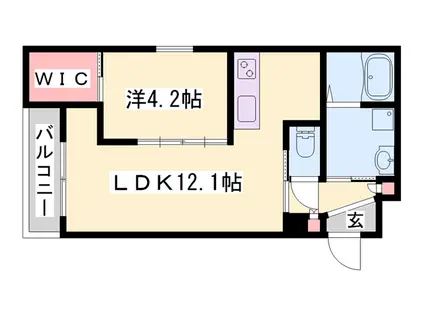 グレイス天野(1LDK/1階)の間取り写真