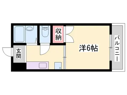 フジメゾンコート(1K/1階)の間取り写真