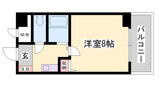 アークYS(1K/2階)の間取り写真