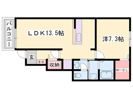 ブリズ コリーヌ(1LDK/1階)の間取り写真