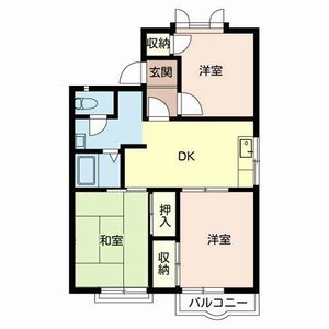 ガーデンハイツ緑ケ丘AB(3DK/2階)の間取り写真
