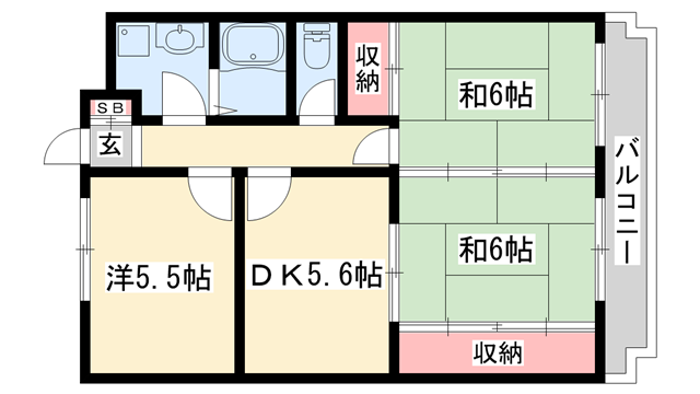 エンセントメゾン(3DK/1階)の間取り写真