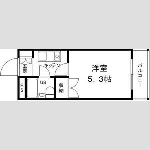 グリーンハイツ南駅前(1K/6階)の間取り写真