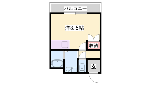 リバーテック(ワンルーム/2階)の間取り写真