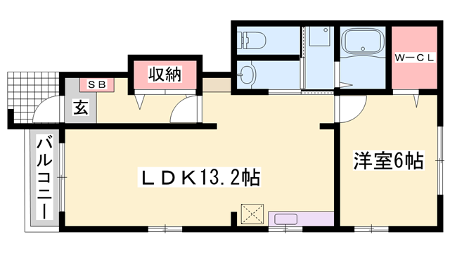 アン・グランジェ(1LDK/1階)の間取り写真