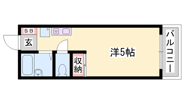 JONANハイツ(1K/2階)の間取り写真