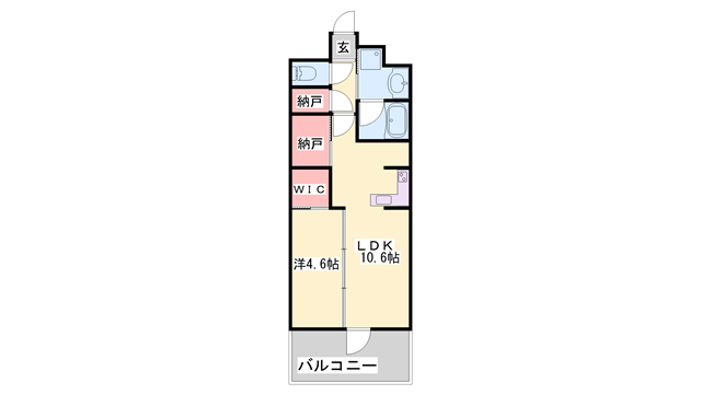 レーベン姫路本町(1SLDK/3階)の間取り写真