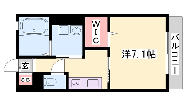 ハイム アイリー(1K/1階)の間取り写真