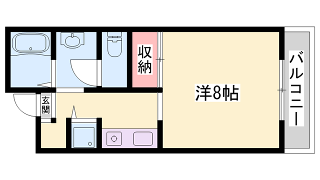 プルミエールI(1K/2階)の間取り写真