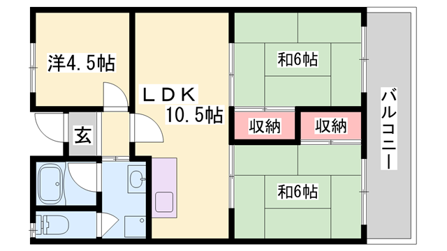 城西ハイツ(3LDK/3階)の間取り写真